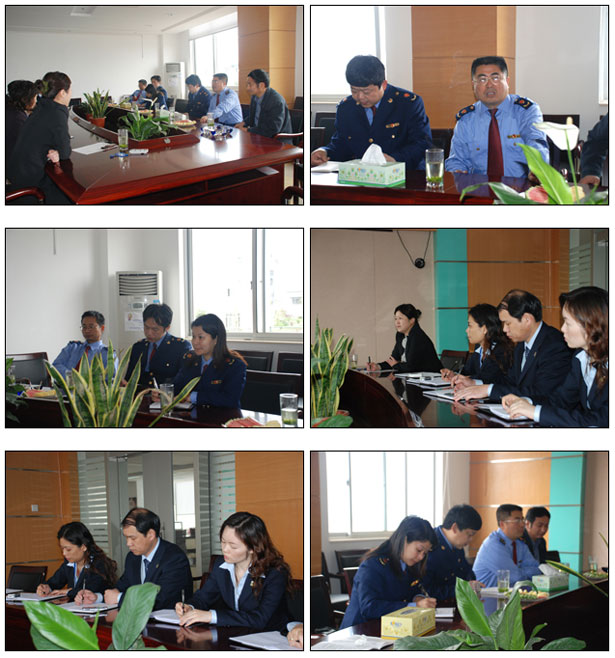 瀏陽市工商行政管理局、公平交易局、瀏陽生物醫(yī)藥園區(qū)工商分局等工作小組成員一行來綠之韻集團(tuán)作行政指導(dǎo)工作